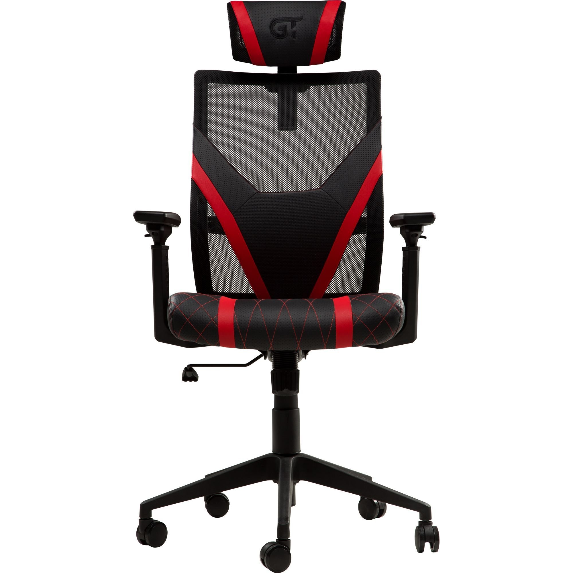 Геймерское кресло GT Racer черное с красным (X-6674 Black/Red) - фото 1