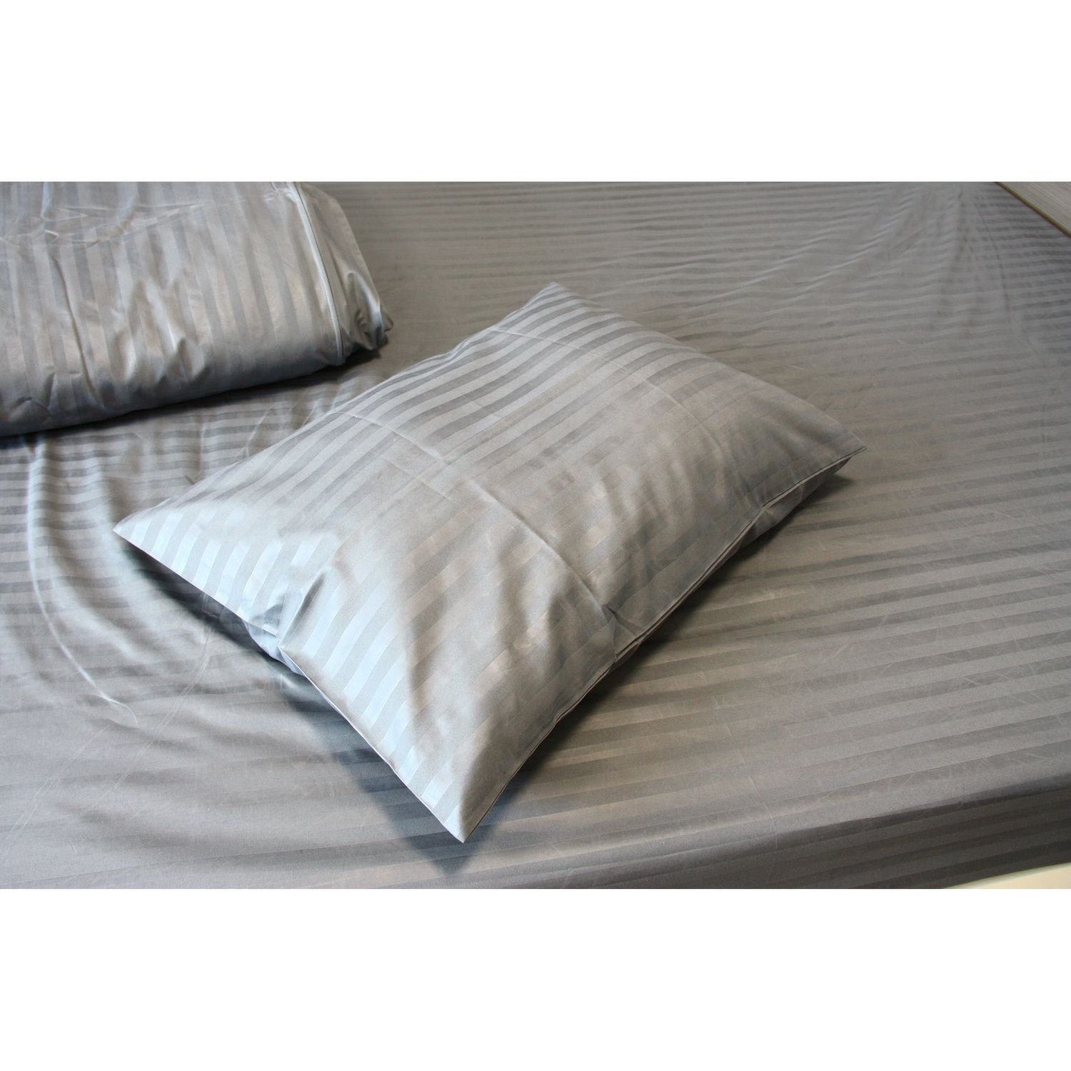 Комплект постільної білизни LightHouse Mf Stripe Graphite, полуторний, сірий (604972) - фото 4
