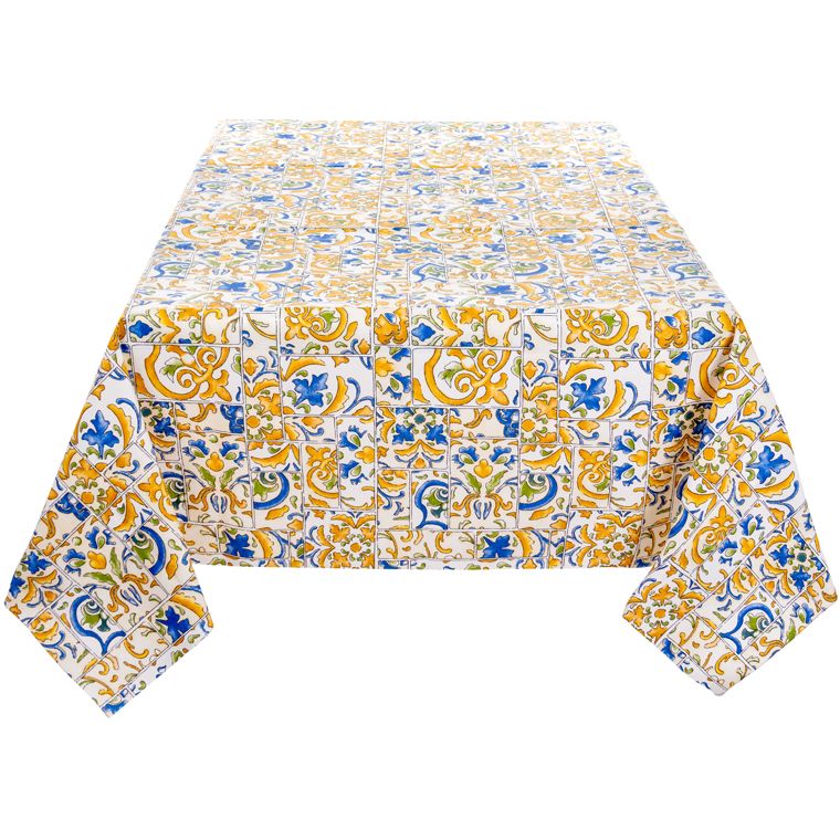 Скатерть Lefard Home Textile Tiles Amarillo водоотталкивающая, 240х140 см (715-279) - фото 2