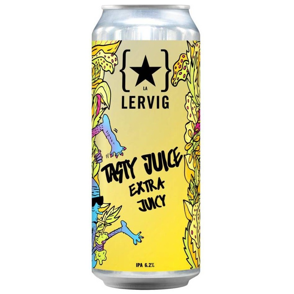 Пиво Lervig Tasty Juice Extra Juicy, светлое, нефильтрованное, 6,2%, ж/б, 0,5 л (R0854) - фото 1