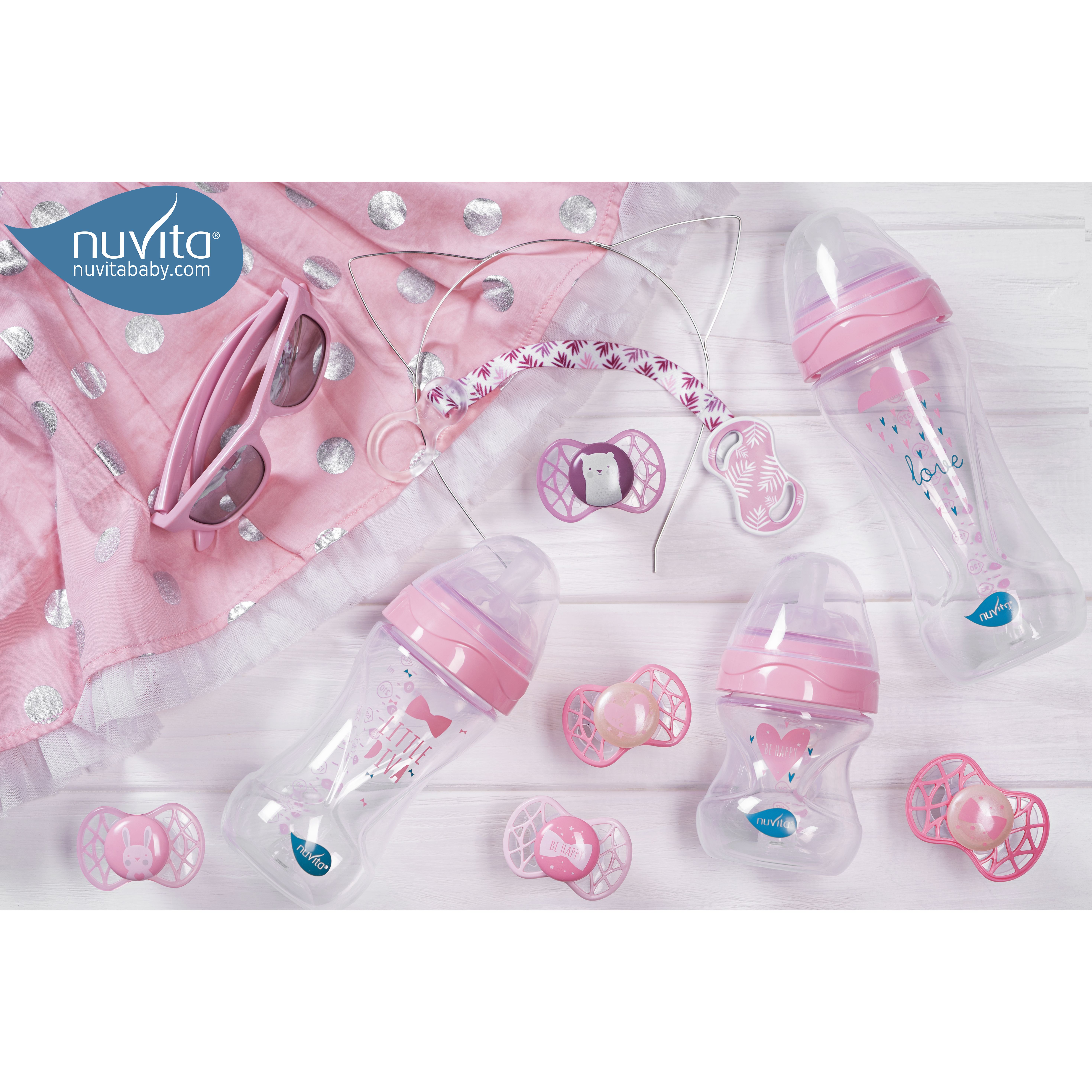 Бутылочка для кормления Nuvita Mimic Collection, антиколиковая, 330 мл, розовый (NV6051ROSA) - фото 12