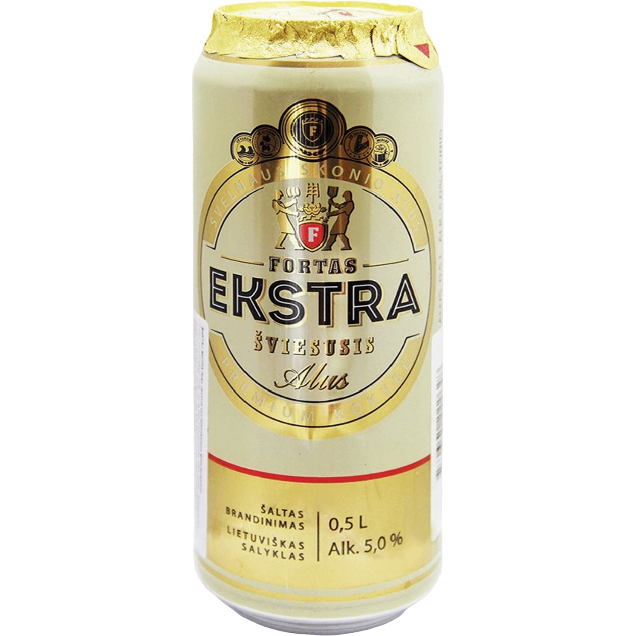 Пиво Fortas Ekstra светлое фильтрованное 0.5 л ж/б - фото 1
