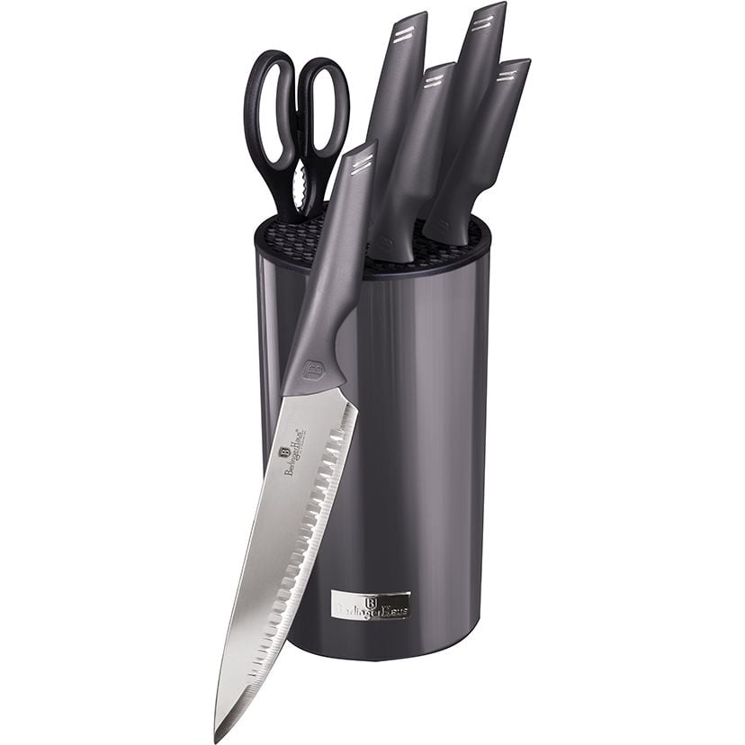 Набор ножей Berlinger Haus Metallic Line Carbon Pro Edition, серый (BH 2792) - фото 1