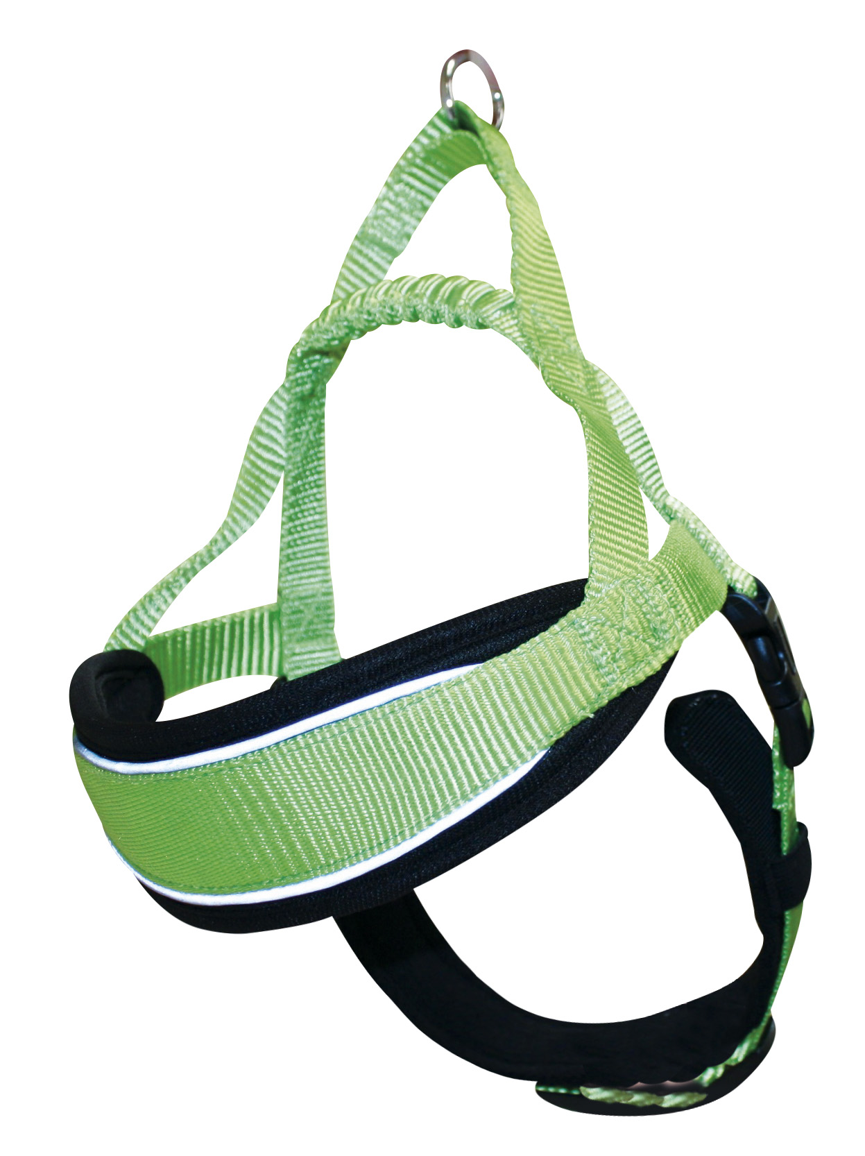 Світловідбиваюча шлея Croci Hiking Endurance з м'якою підкладкою, L (62-70 см), зелений (C5081867) - фото 1