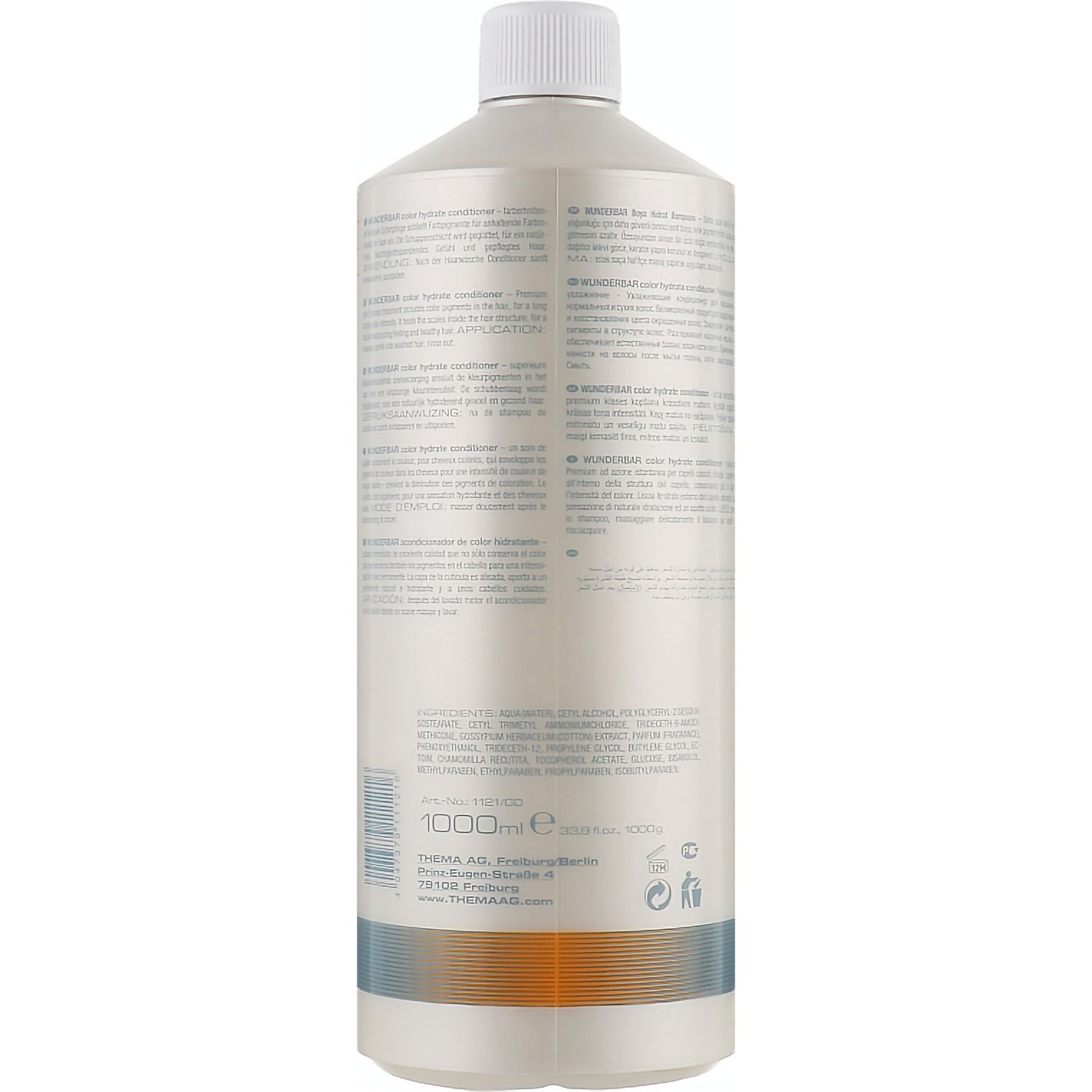 Увлажняющий кондиционер Wunderbar Color Hydrate, для окрашенных, нормальных и сухих волос, 1 л - фото 2
