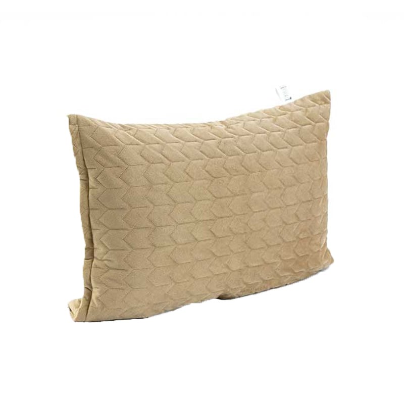 Чохол на подушку Руно Beige на блискавці, стьобаний мікрофайбер+велюр, 50х70 см, бежевий (382.55_Beige) - фото 1
