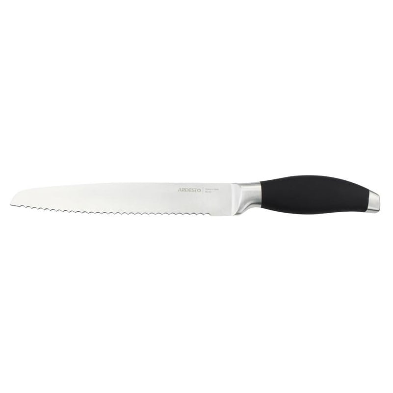Кухонный нож Ardesto Gemini, для хлеба, черный, 33 см (AR2132SP) - фото 1