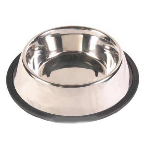 Миска для собак Trixie металева з гумовою кромкою, 2,8 л / 34 см (24855) - фото 1