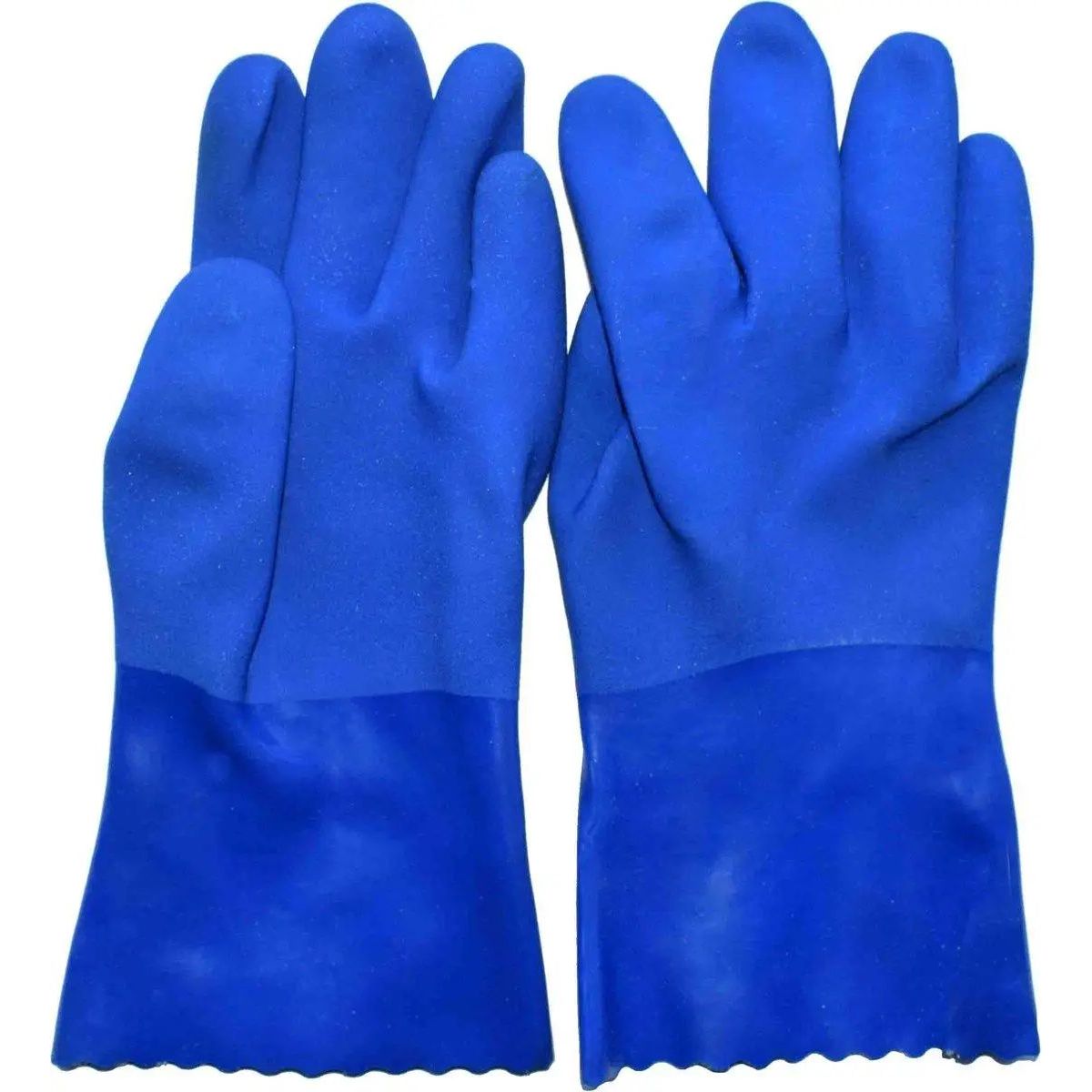 Перчатки резиновые Virok бензо масло кислотостойкие размер 10 синие - фото 1