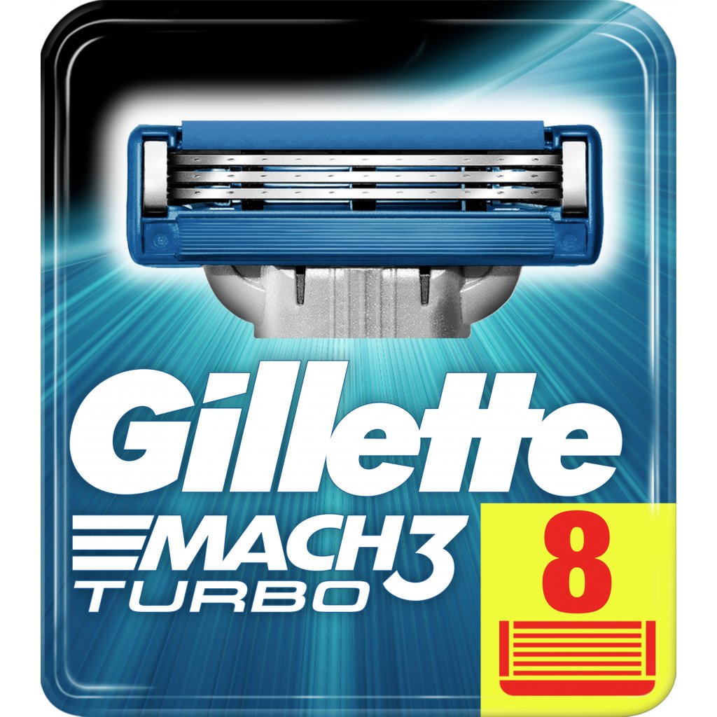 Сменные кассеты для бритья Gillette Mach3 Turbo, 8 шт. - фото 1