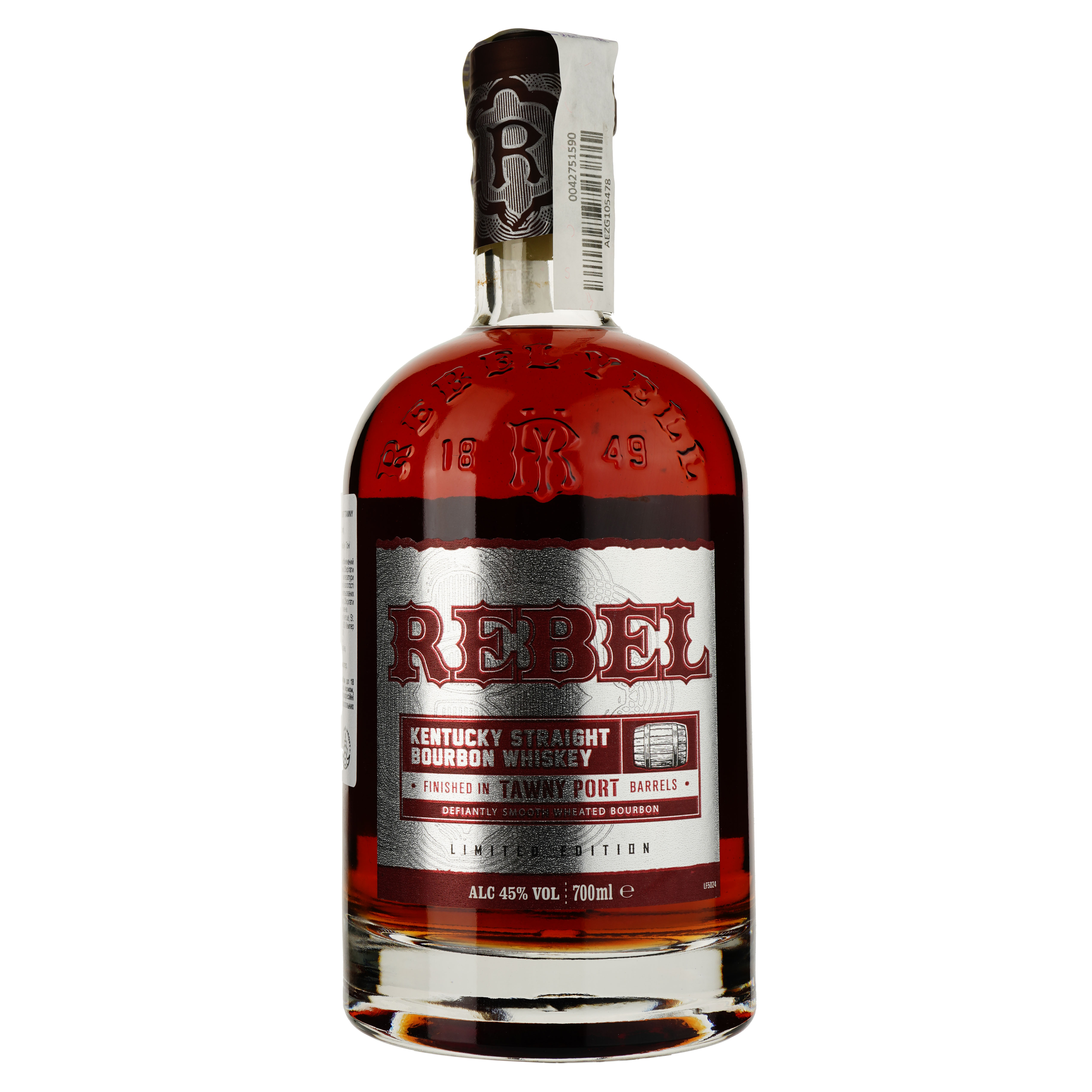 Виски Rebel Port Cask Finish Kentucky Straight Bourbon 45% 0.7 л - фото 1