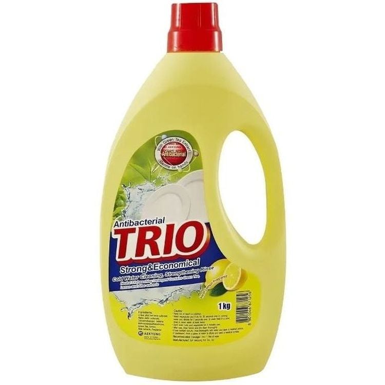 Засіб для миття посуду Trio Anti-bacterial Лимон, 1 л - фото 1