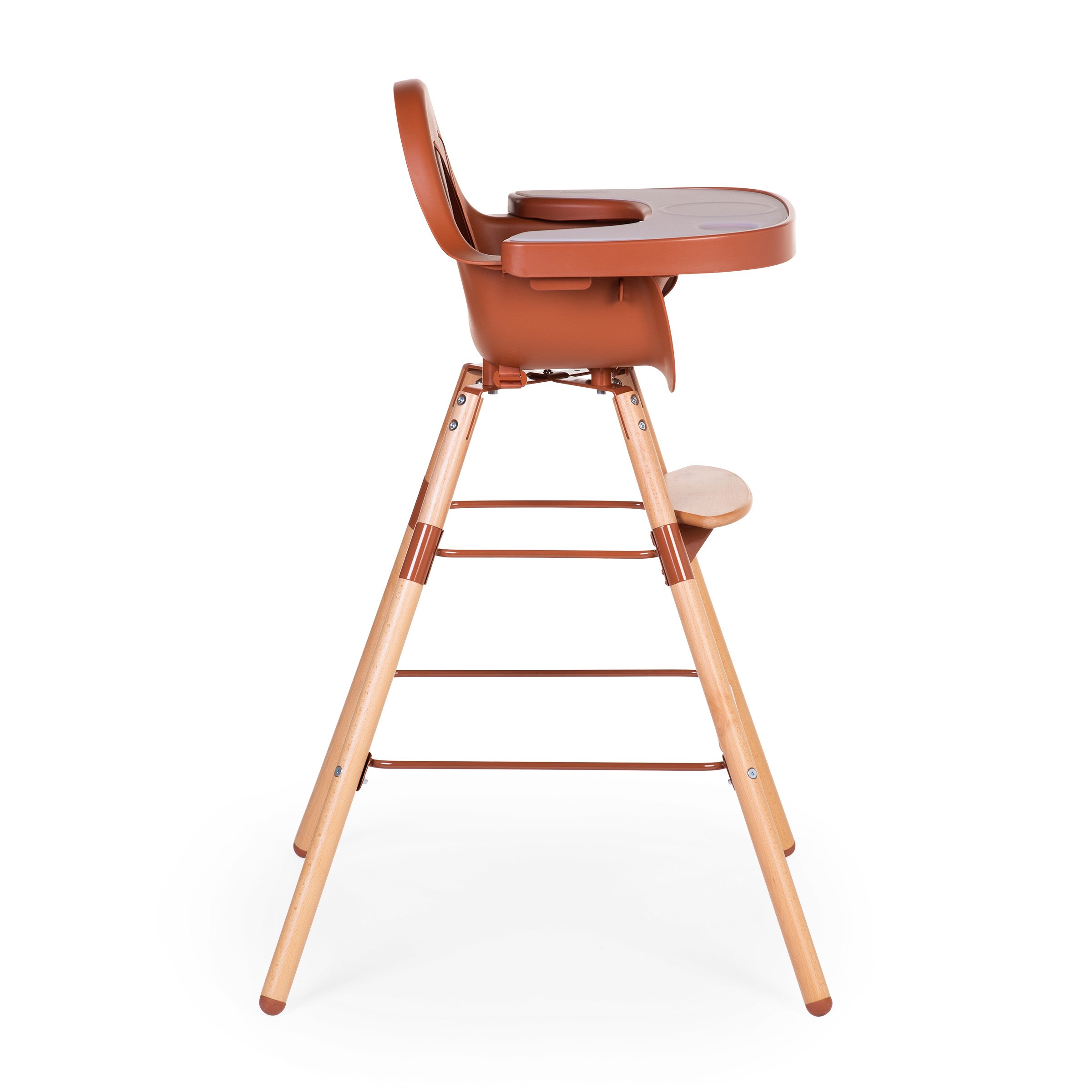 Столик к стулу для кормления Childhome Evolu с силиконовым подносом, рыжий (CHEVOTSRU) - фото 6