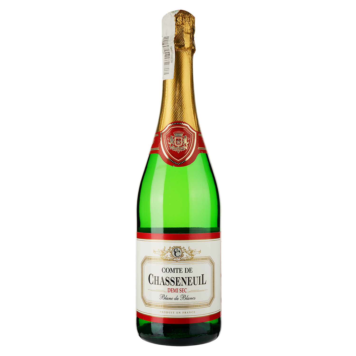 Вино игристое Comte de Chasseneuil Demi-Sec, белое, полусухое, 0,75 л - фото 1