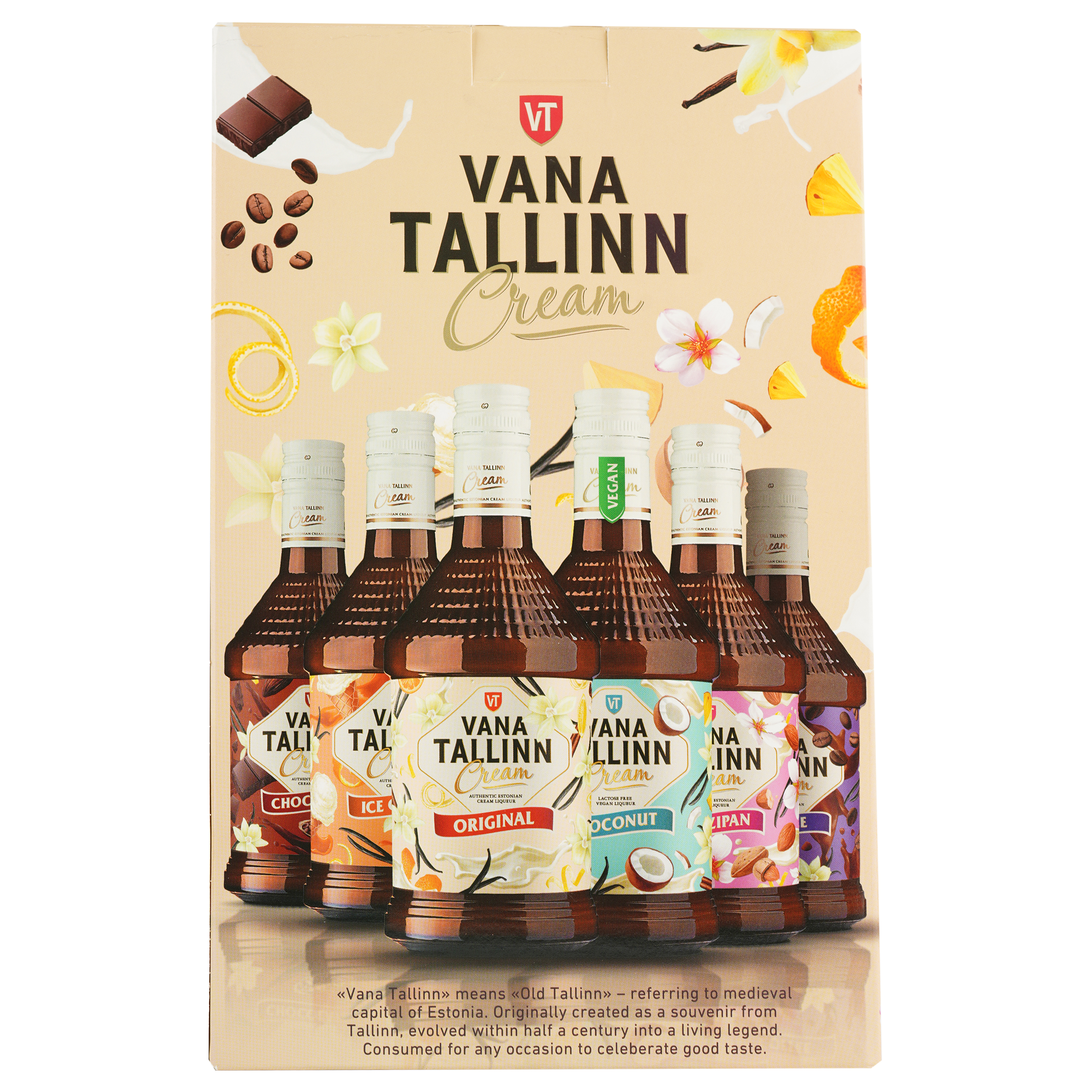 Набор ликеров Vana Tallinn: Ликер Vana Tallinn Coconut, 16%, 0,5 л + Ликер Vana Tallinn Marzipan, 16%, 0,5 л - фото 6