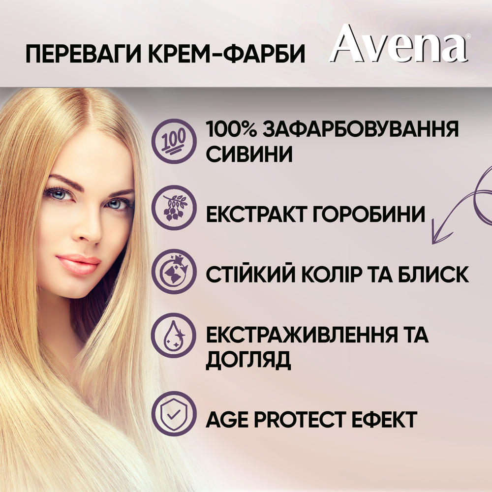 Стойкая крем-краска для волос Avena Blond Color хрустальный WOW-блонд 1002 133 мл - фото 7