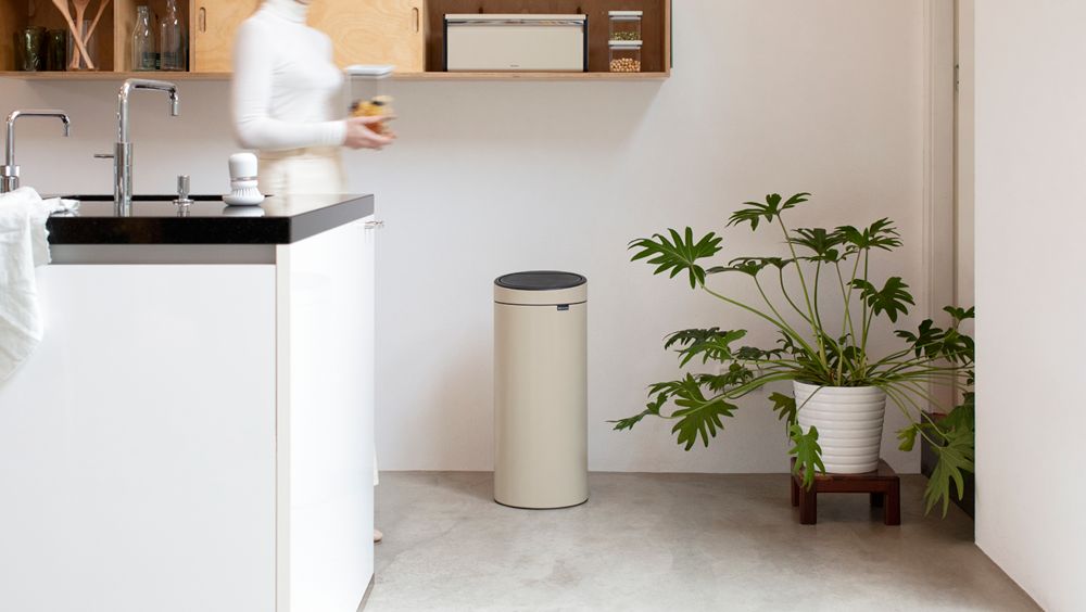 Бак для сміття Brabantia Touch, 30 л, бежевий (149986) - фото 3