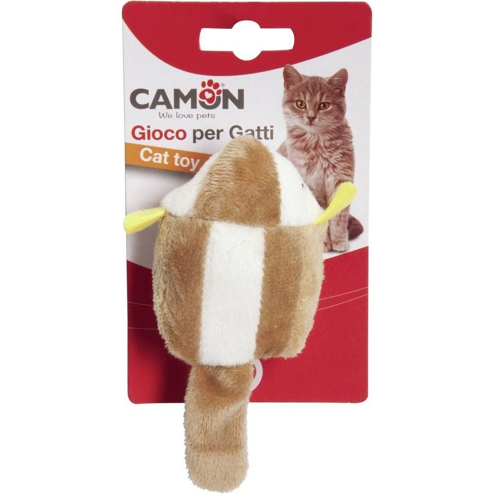 Игрушка для кошек Camon, с колокольчиком, плюш, в ассортименте - фото 2