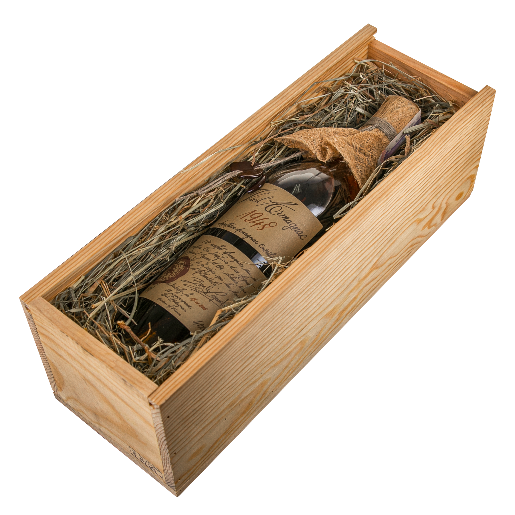 Арманьяк Baron Gaston Legrand Bas Armagnac 1948, в деревянной коробке, 40%, 0,7 л - фото 3