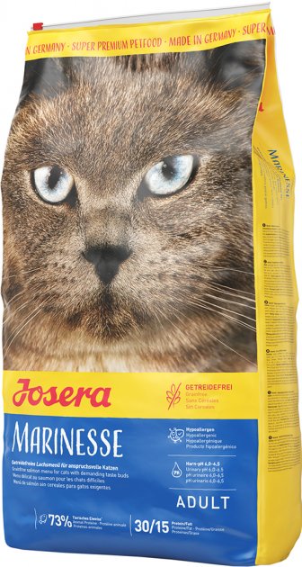 Сухой корм гипоаллергенный для котов с проблемами переваривания Josera Marinesse, с лососем, 0,4 кг - фото 1