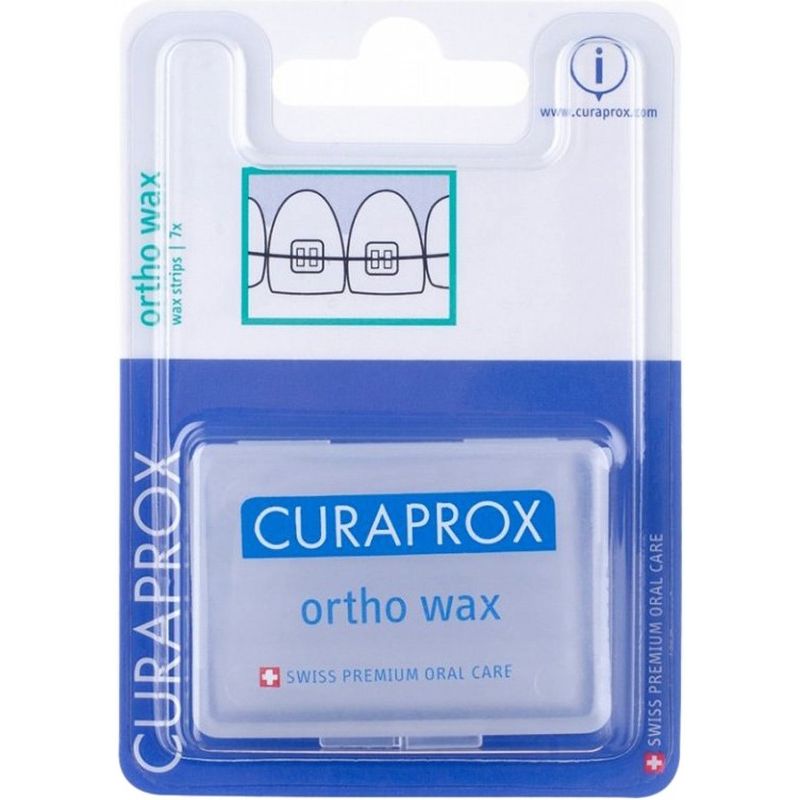 Ортодонтичний віск Curaprox смужки у пластиковому контейнері 7 шт. - фото 1