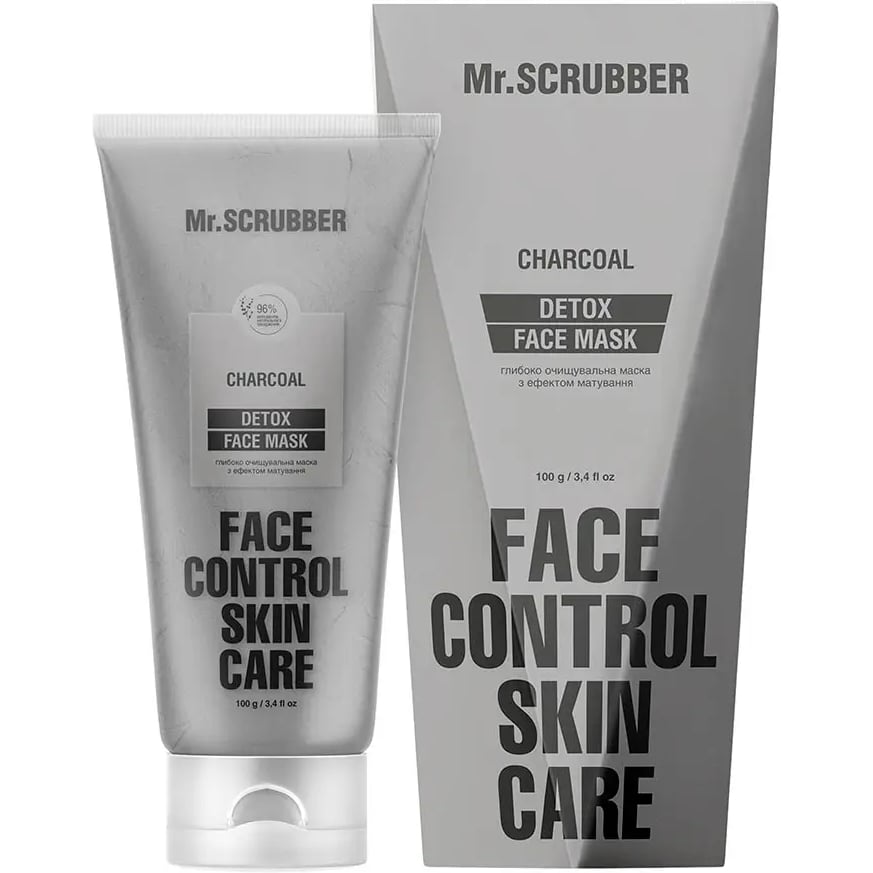 Глибоко очищувальна маска з ефектом матування Mr.Scrubber Charcoal Detox Face Mask Face Control Skin Care 100 мл - фото 1