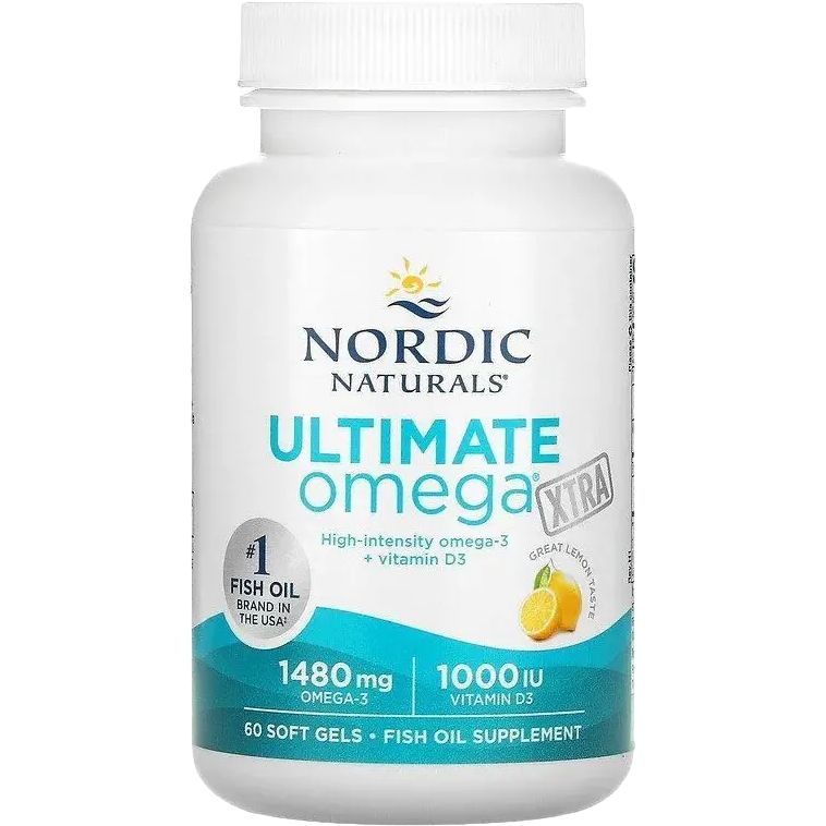 Риб'ячий жир Nordic Naturals Ultimate Omega Xtra зі смаком лимона 60 капсул - фото 1