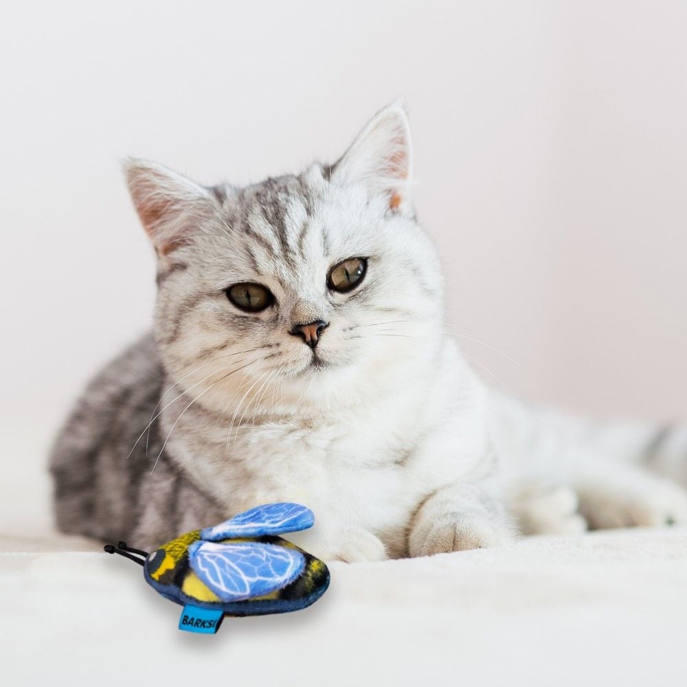 Іграшка для котів Barksi Бджілка з дзвіночком 10х6 см - фото 5