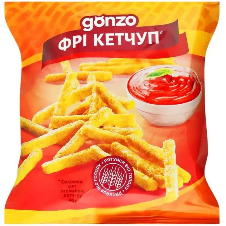 Соломка фрі Gonzo зі смаком кетчупу 40 г (903647) - фото 1