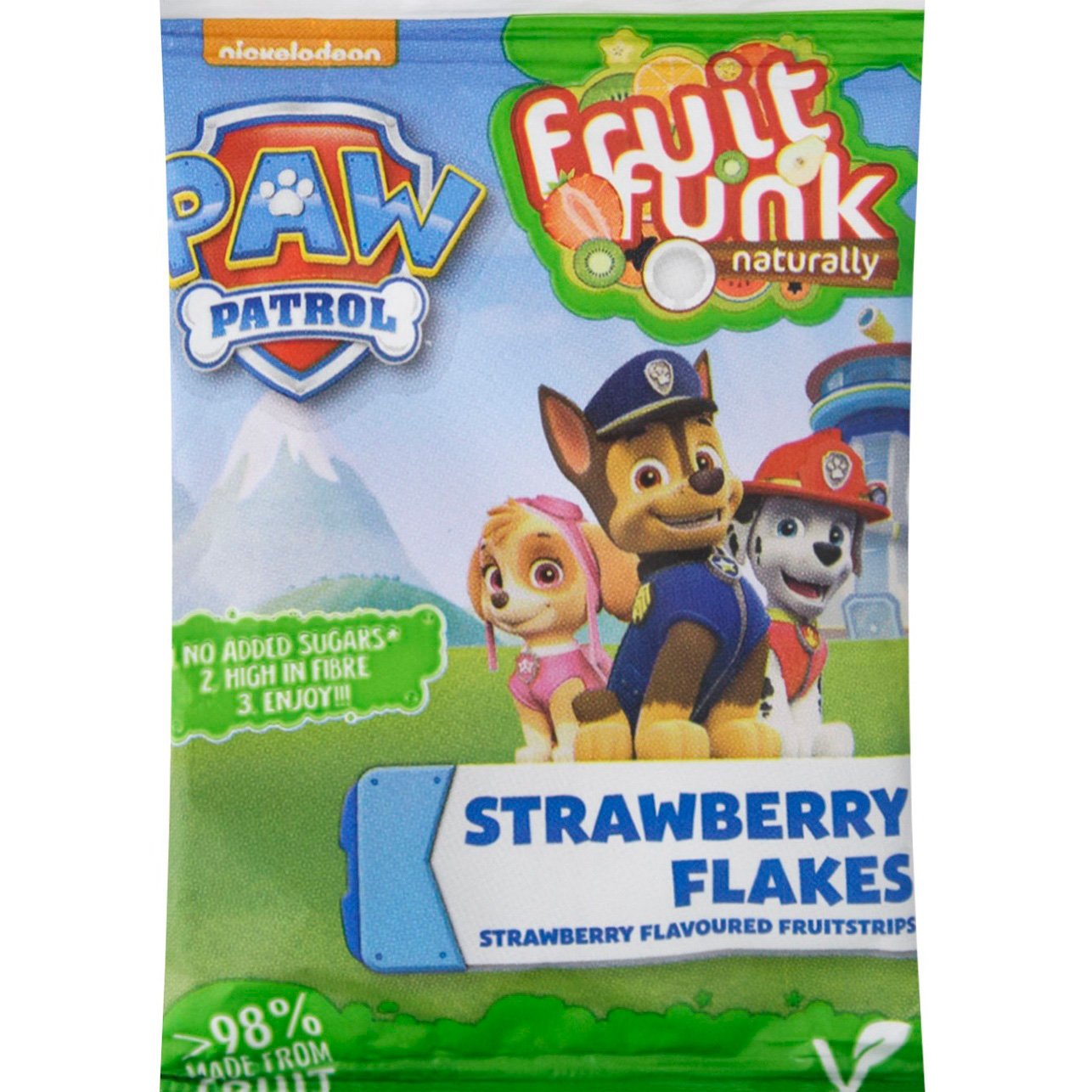 Жевательные конфеты Fruit Funk Paw Patrol Strawberry Flakes 16 г - фото 1
