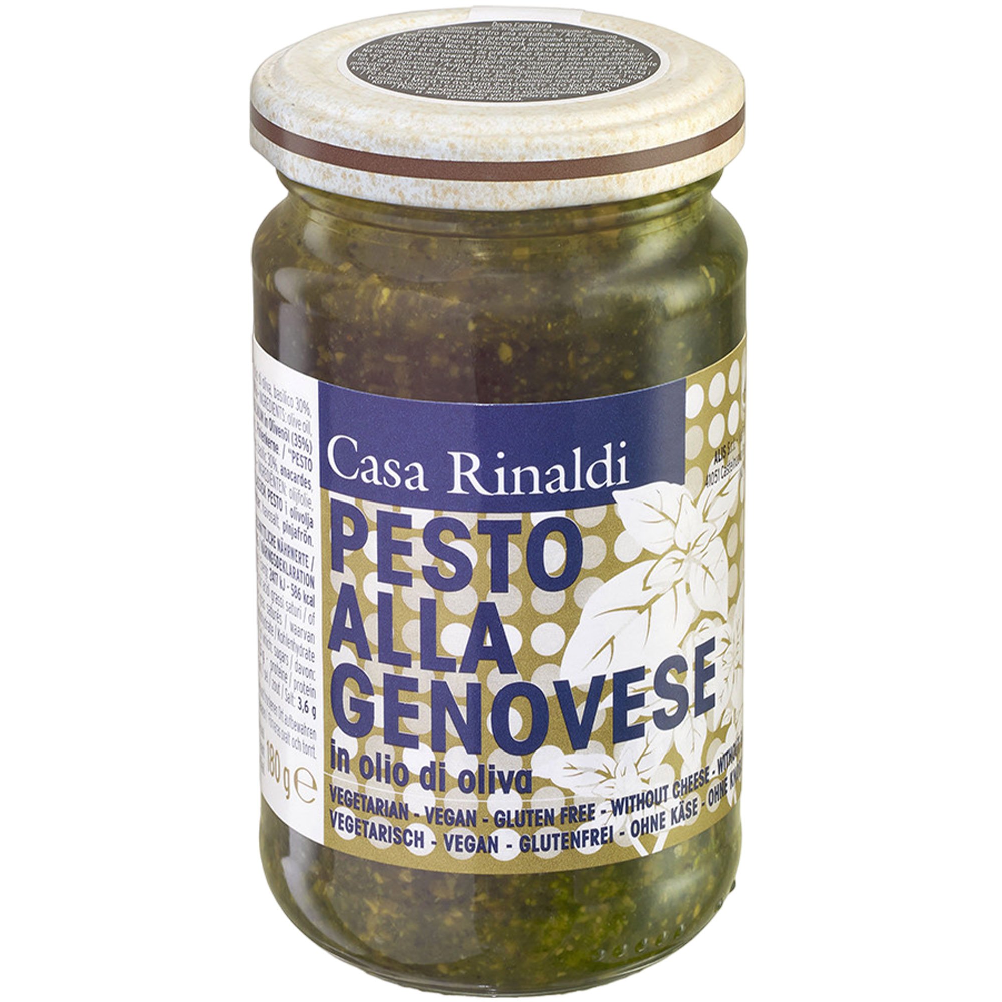 Крем-паста Casa Rinaldi Pesto alla Genovese у оливковій олії 180 г (765116) - фото 1