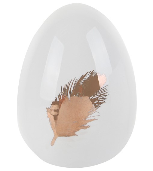 Яйце декоративне Lefard Золоте перо, 12 см (947-008) - фото 1