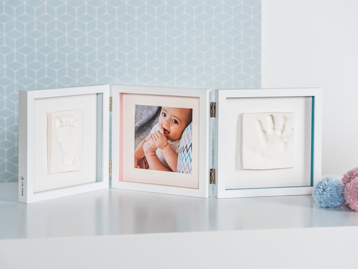 Тройная рамка Baby Art, с полосками и отпечатками (3601095400) - фото 3