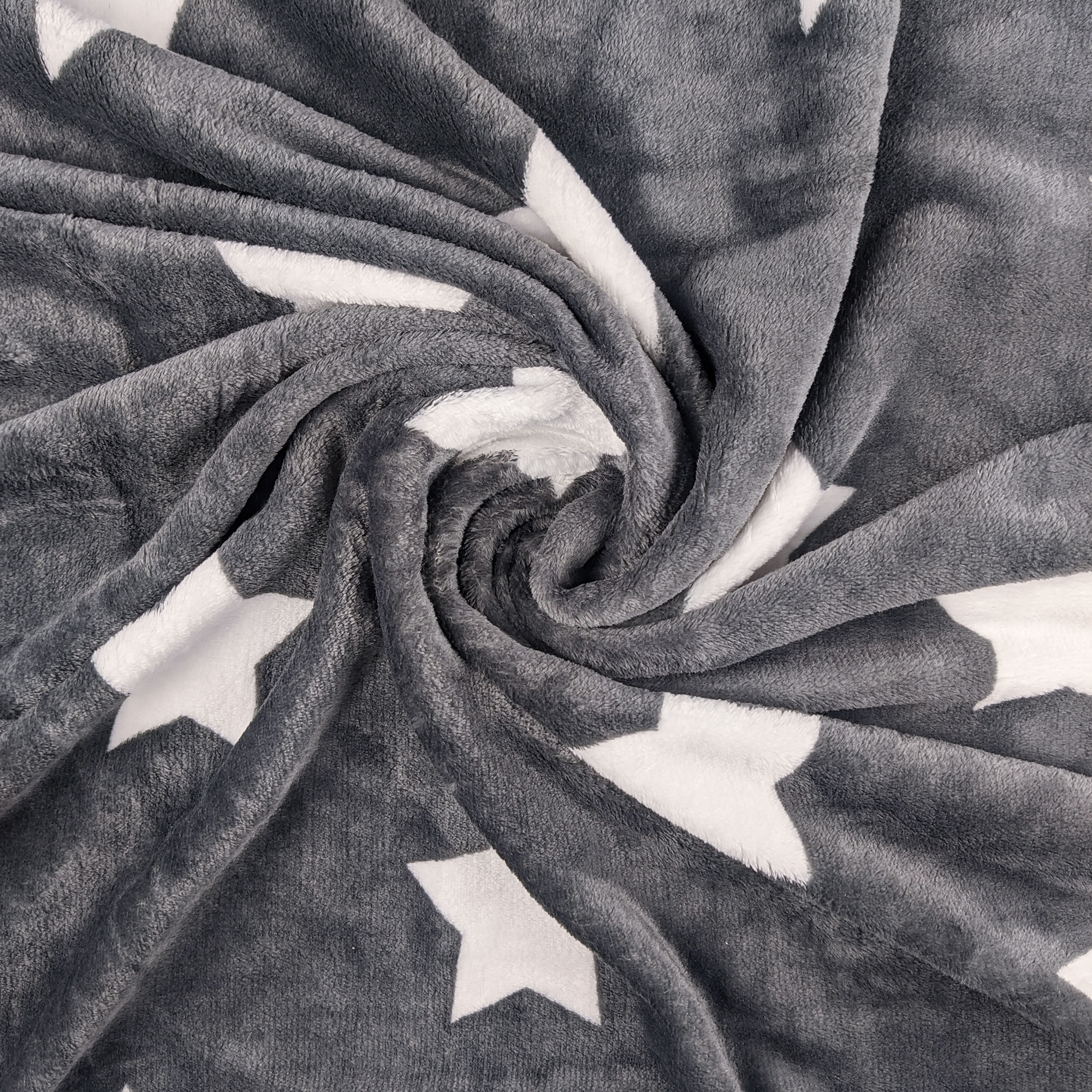 Плед флисовый Home line Фланель Звезды, 220х195 см, серый (164497) - фото 2
