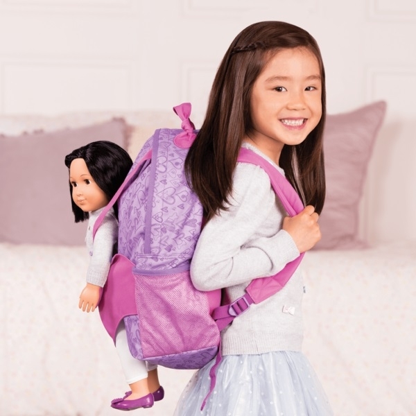 Набір аксесуарів для ляльки Our Generation Рюкзак, фіолетовий (BD37418Z) - фото 3