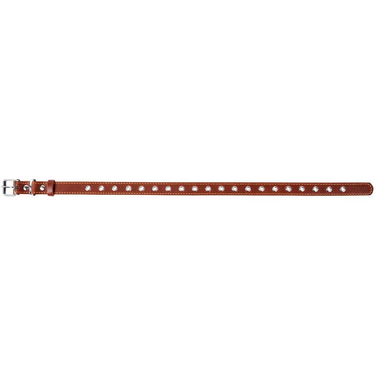 Ошейник для собак Collar, кожаный, безразмерный, 69х3,5 см, коричневый - фото 3