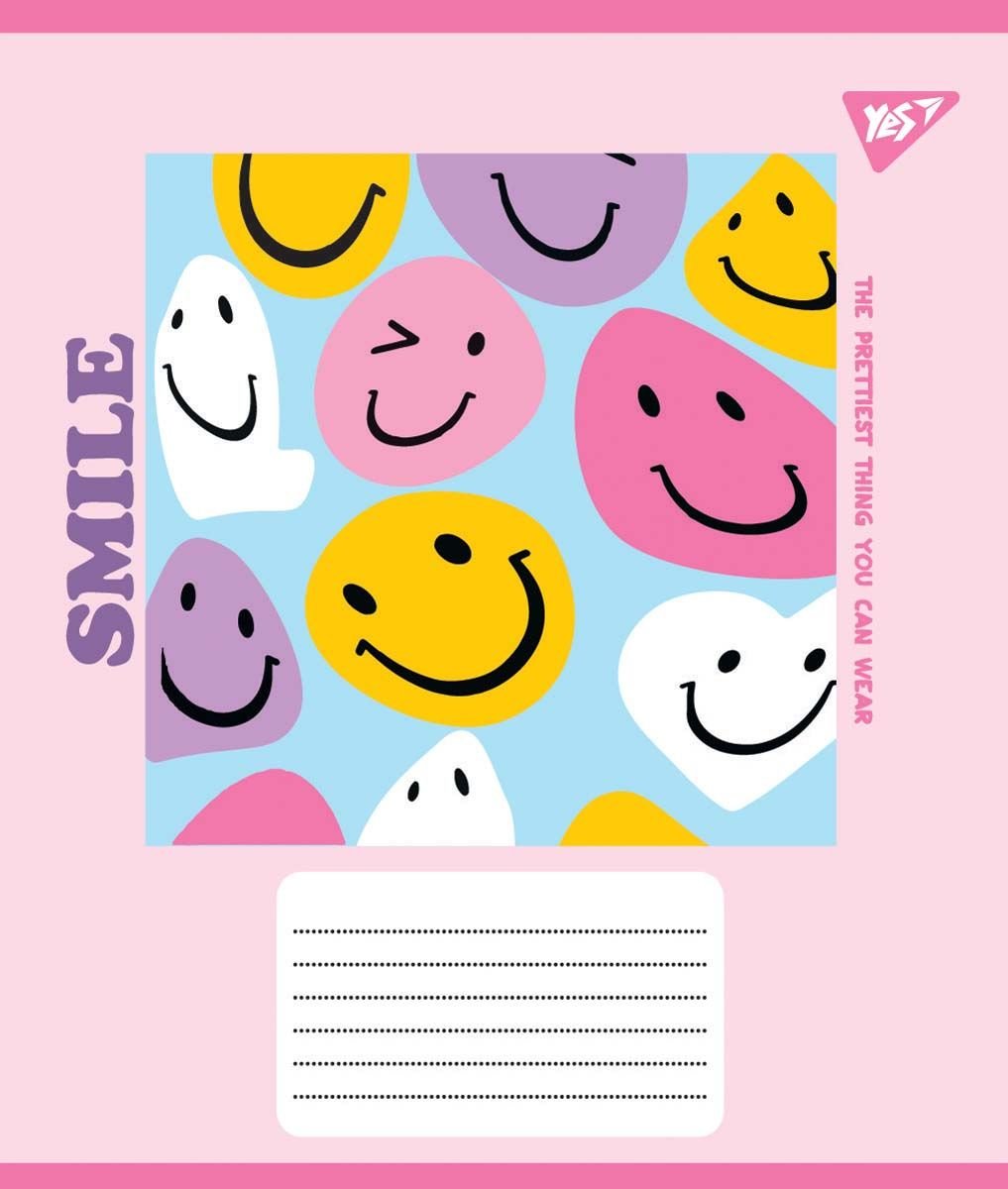 Набір зошитів Yes Smile, в клітинку, 18 аркушів, 25 шт. (766333) - фото 2