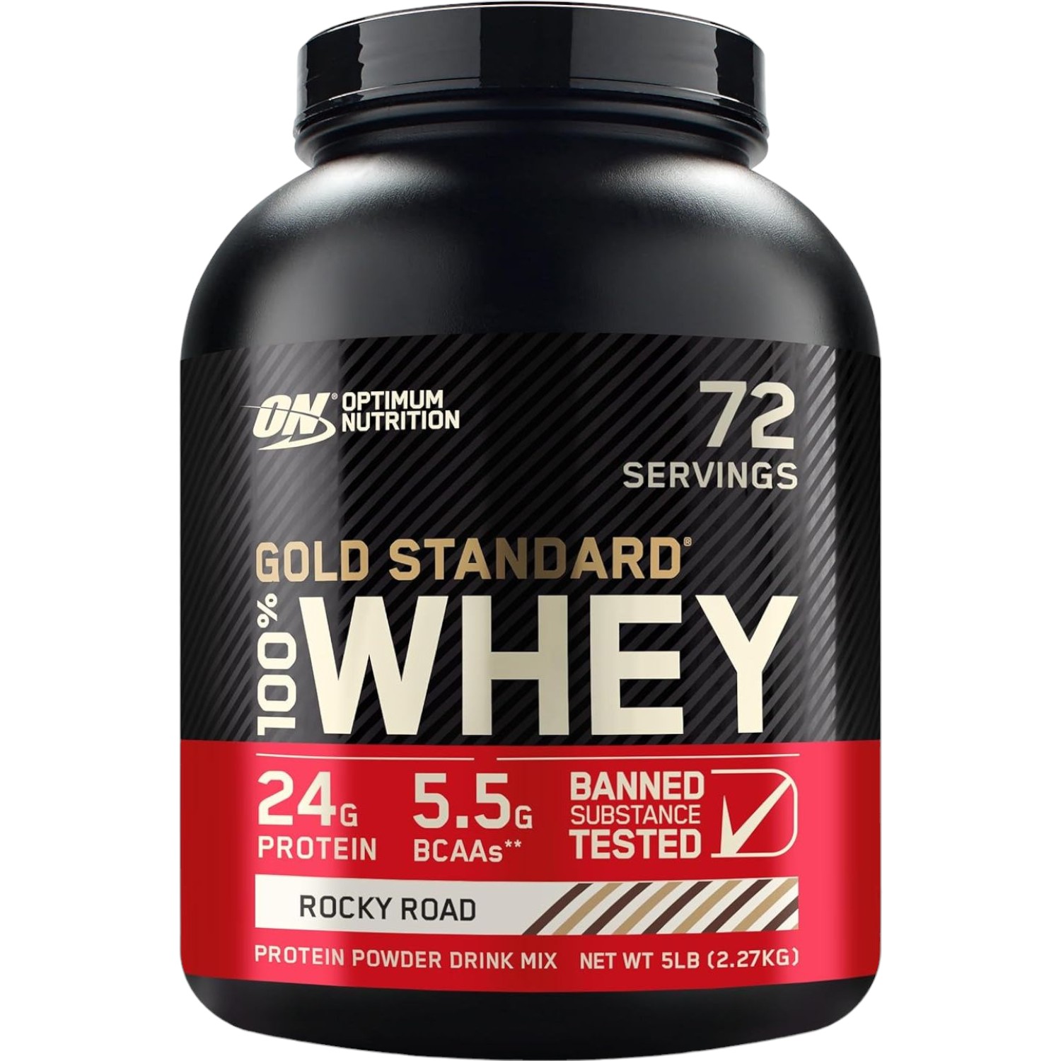 Сывороточный протеин Optimum Nutrition Whey Gold Standard Rocky road 2.27 кг - фото 1