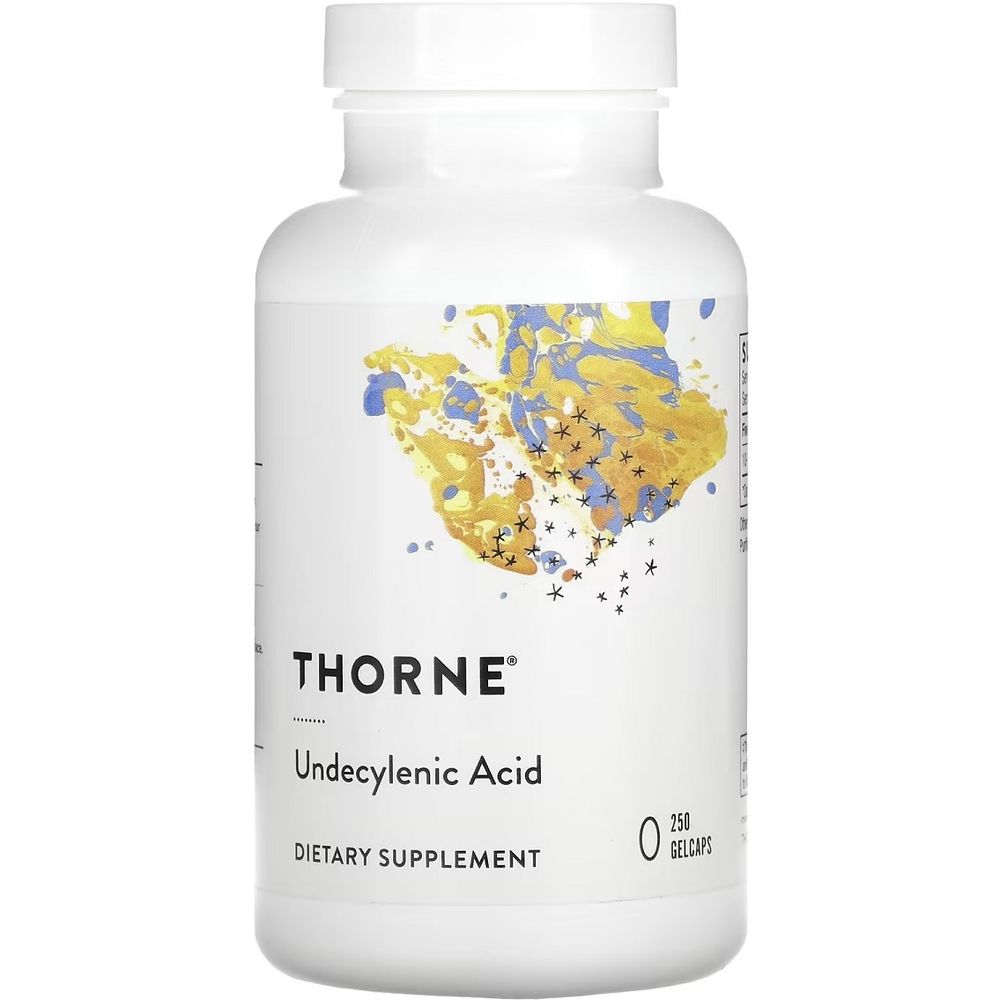 Ундециленова кислота Thorne Research Undecylenic Acid 250 желатинових капсул - фото 1