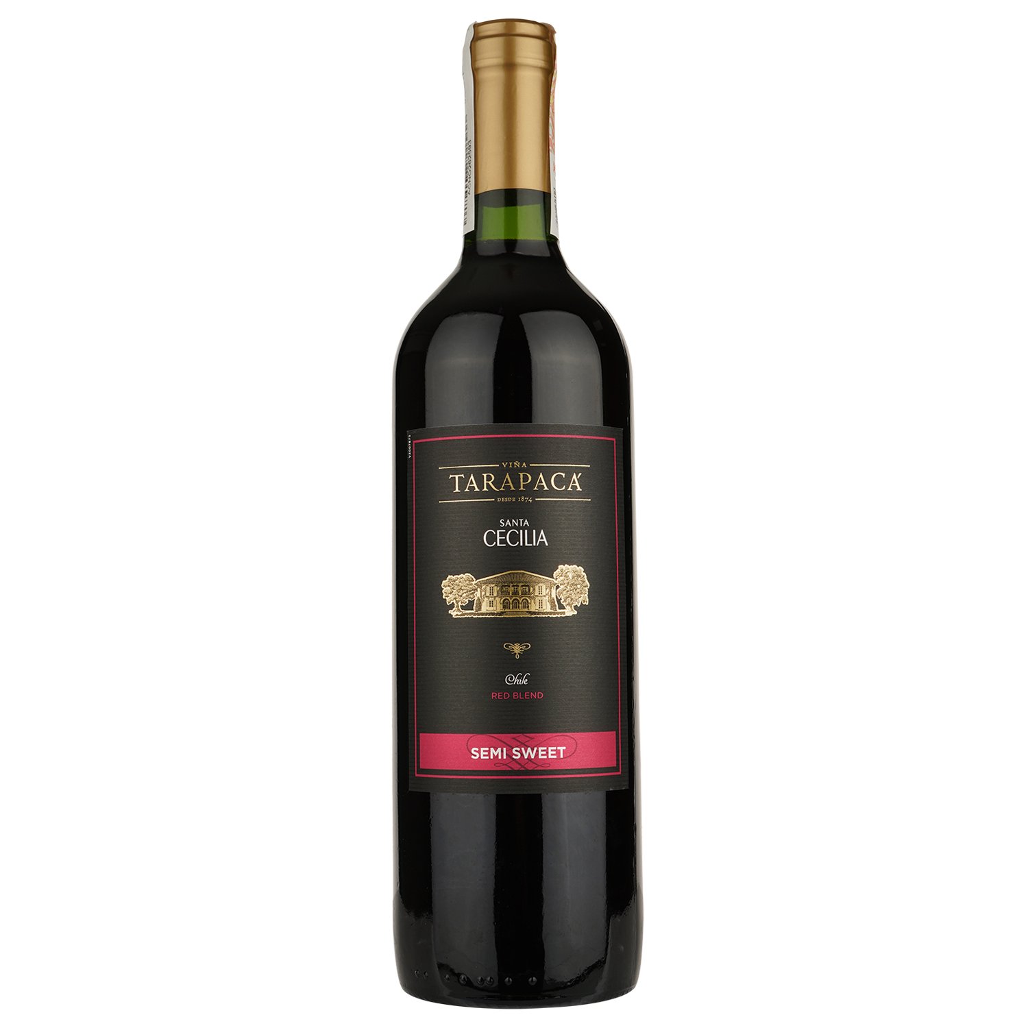 Вино Tarapaca Santa Cecilia Semi Sweet, червоне, напівсолодке, 10,5%, 0,75 л (41209) - фото 1