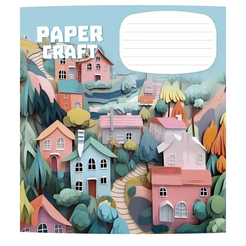 Зошит учнівський Школярик Paper craft 012-3354K-2 в клітинку 12 аркушів - фото 1