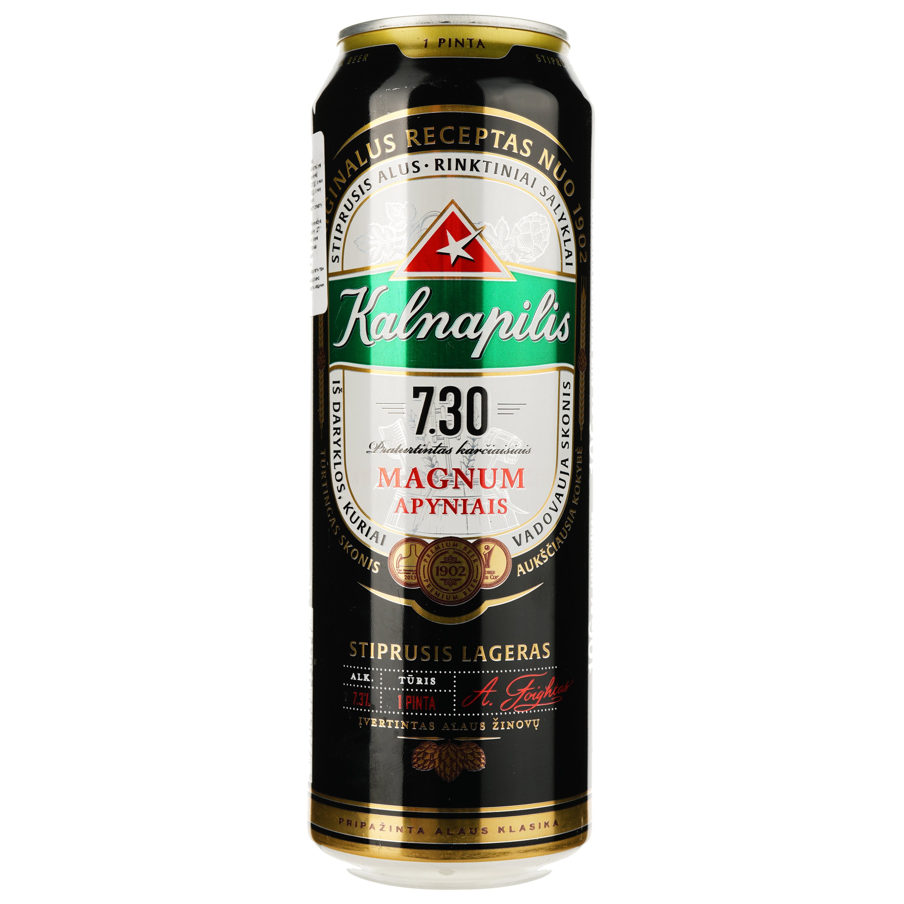 Пиво Kalnapilis світле 7.3% 0.568 л з/б - фото 1