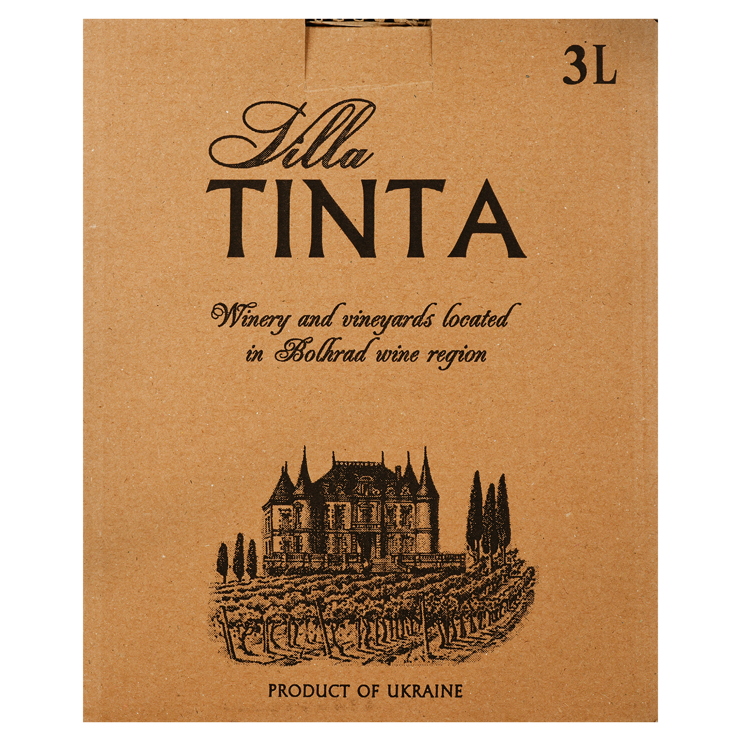 Вино Villa Tinta Каберне, червоне, сухе, 11-12%, 3 л (8000019387893). - фото 1