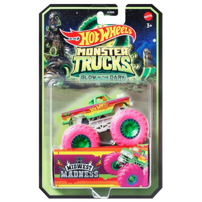 Базовая машинка-внедорожник Hot Wheels Monster Trucks Power Светящиеся в темноте 1:64 в ассортименте (HCB50) - фото 11