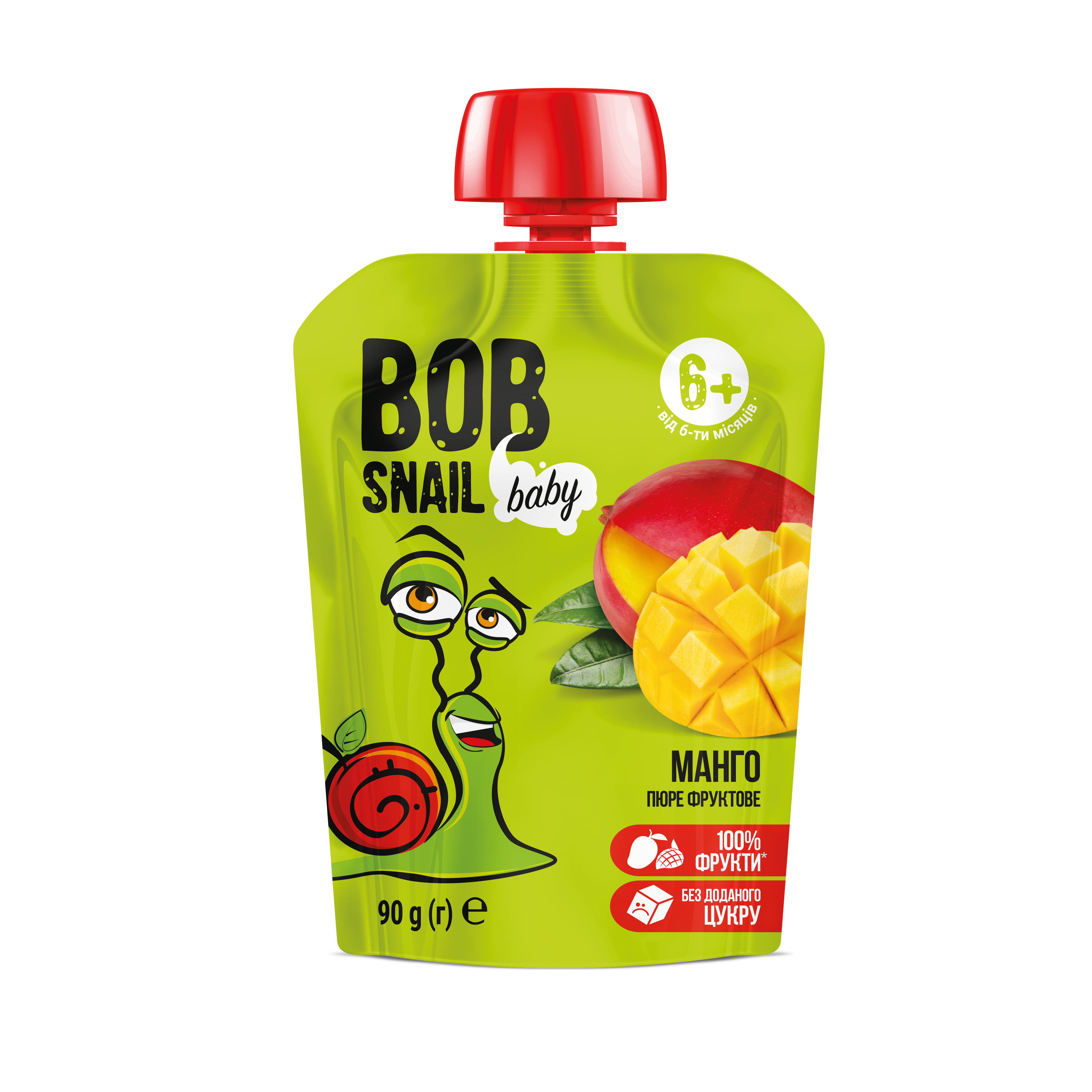 Пюре фруктове Bob Snail Манго, гомогенізоване, 90 г (911678) - фото 1