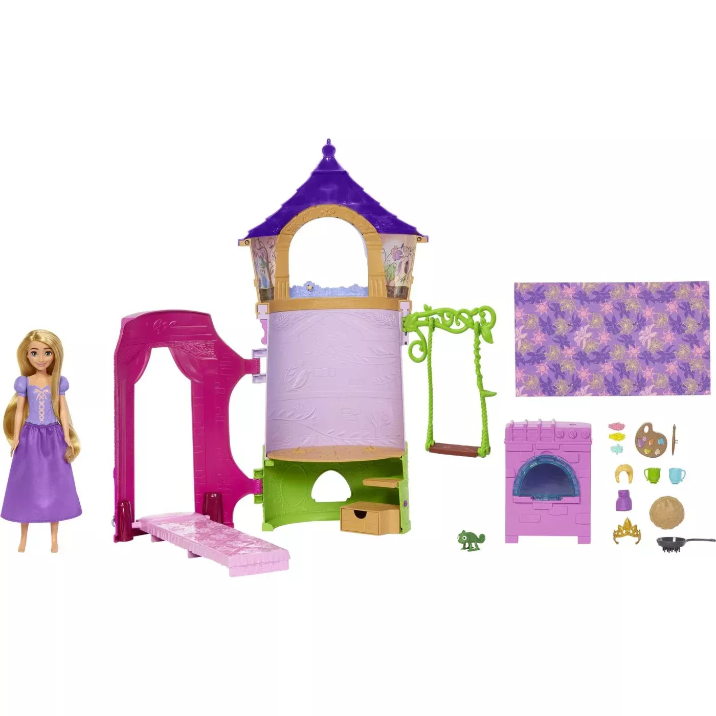 Ігровий набір з лялькою Disney Princess Рапунцель Висока вежа, 27 см (HLW30) - фото 2