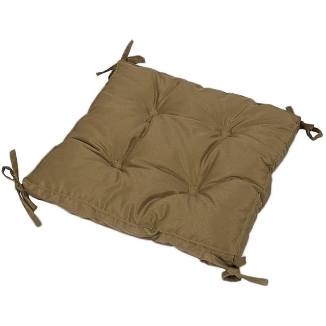 Подушка на стул Lotus Optima с завязками, 40х40х5 см, горчичный (svt-2000022233330) - фото 1