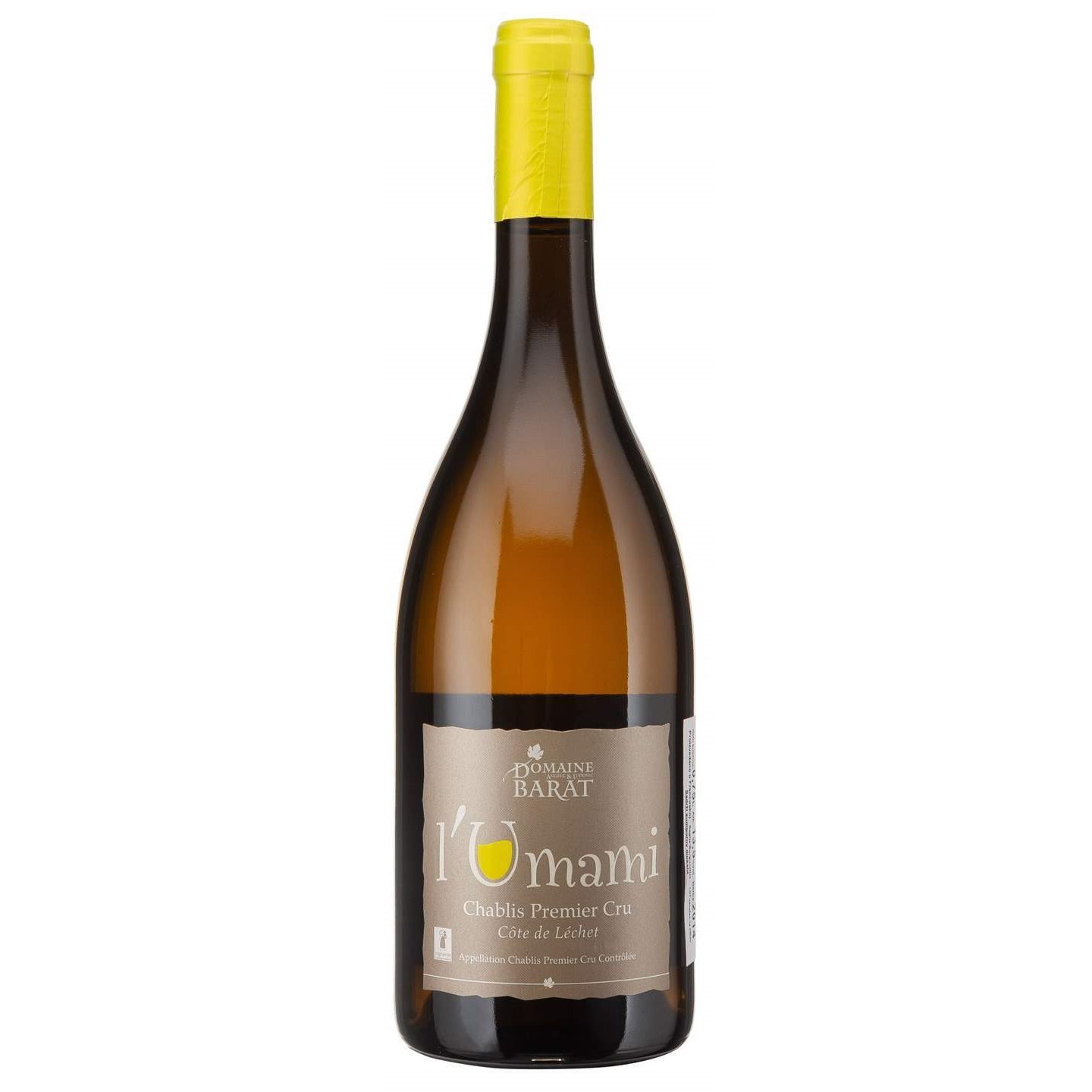 Вино Domaine Barat Chablis I'Umami Premier Cru Cote de Lechet, 13,5%, 0,75 л (718654) - фото 1