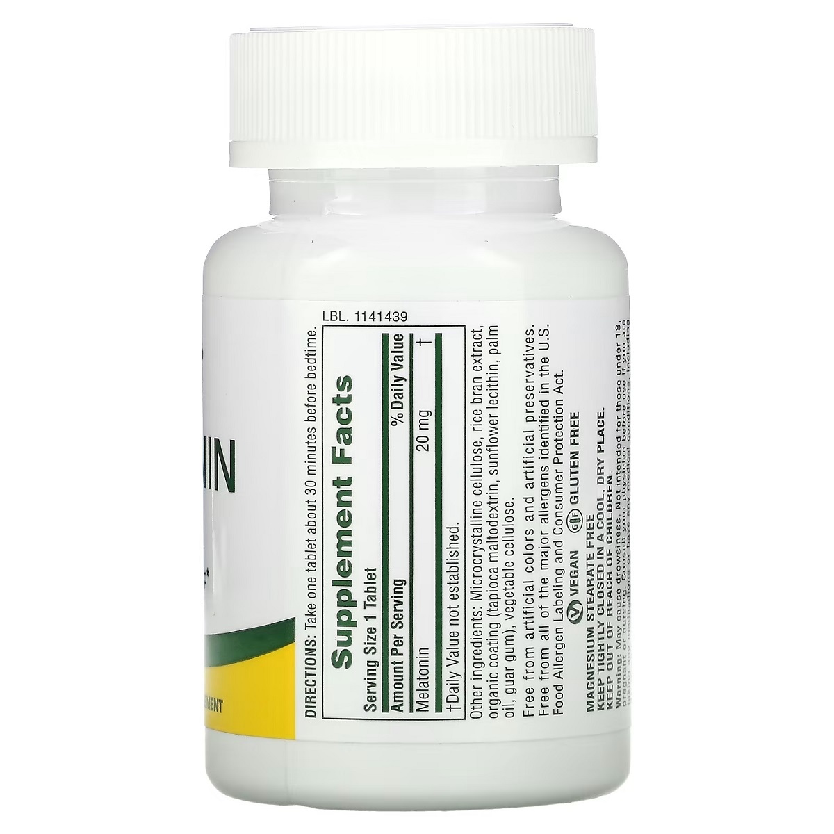 Мелатонін Natures Plus Fast Acting Melatonin 20 мг швидкодіючий 90 таблеток - фото 2