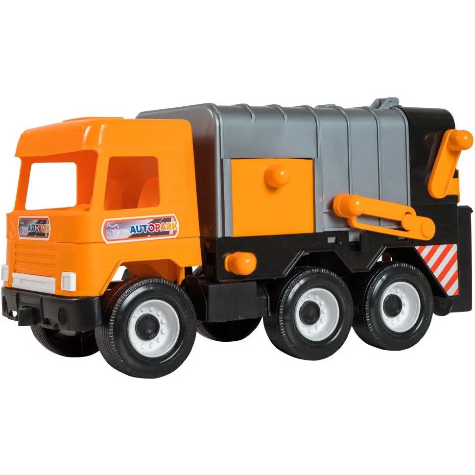 Машинка Tigres Middle Truck Мусоровоз City оранжевая с серым (39312) - фото 1